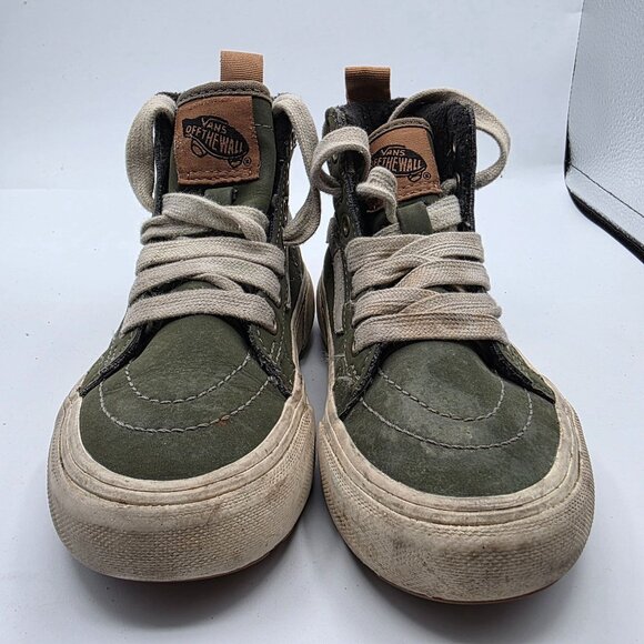 Vans Sk8 Hi MTE 1 Kids Size 12.5 Olive Green High Top Shoes Winter Warm Outdoors - Picture 2 of 14